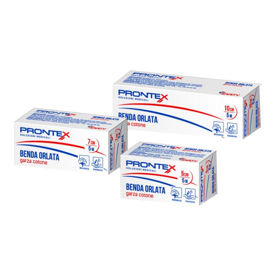 Prontex Benda Orlata di Garza Idrofila Misura 5cm x 5m 1 Pezzo