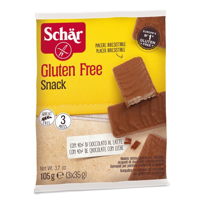 Schar Biscotti Snack Wafers Nocciole Senza Glutine 3x35 Grammi