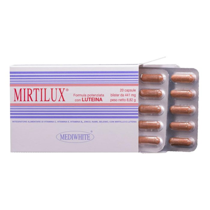 Mediwhite Mirtilux 20 Capsule