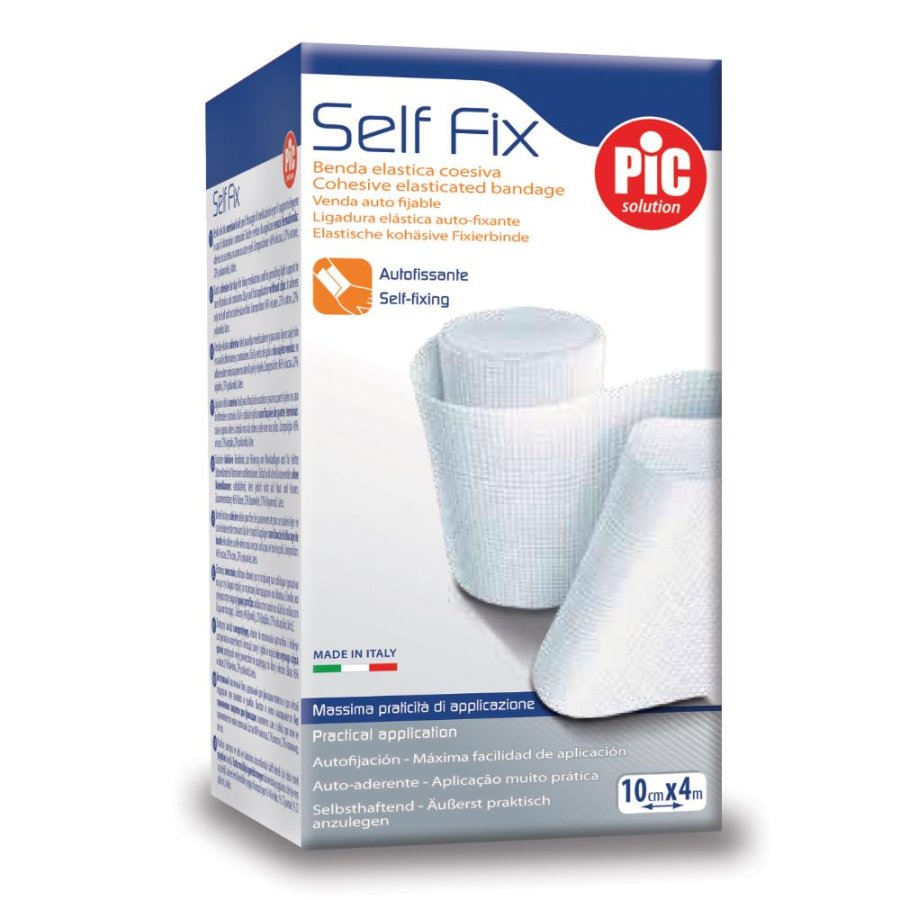 Pic Self Fix - Benda Elastica Coesiva Per Medicazione 12 cm x 4 m