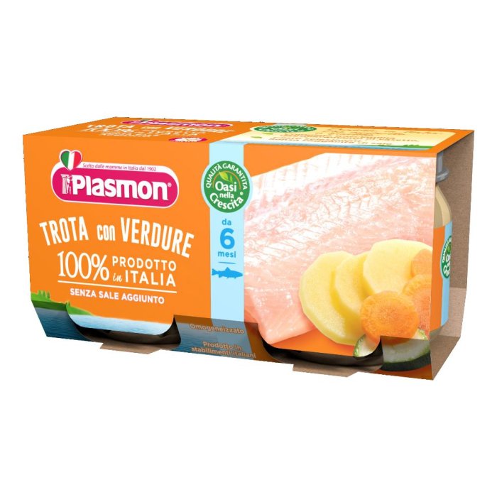 Plasmon Omogeneizzato Trota Verdure 80 G X 2 Pezzi