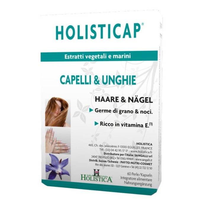 Holisticap Holistica Integratore per Capelli e Unghie 60 Capsule Rinforzante Anticaduta