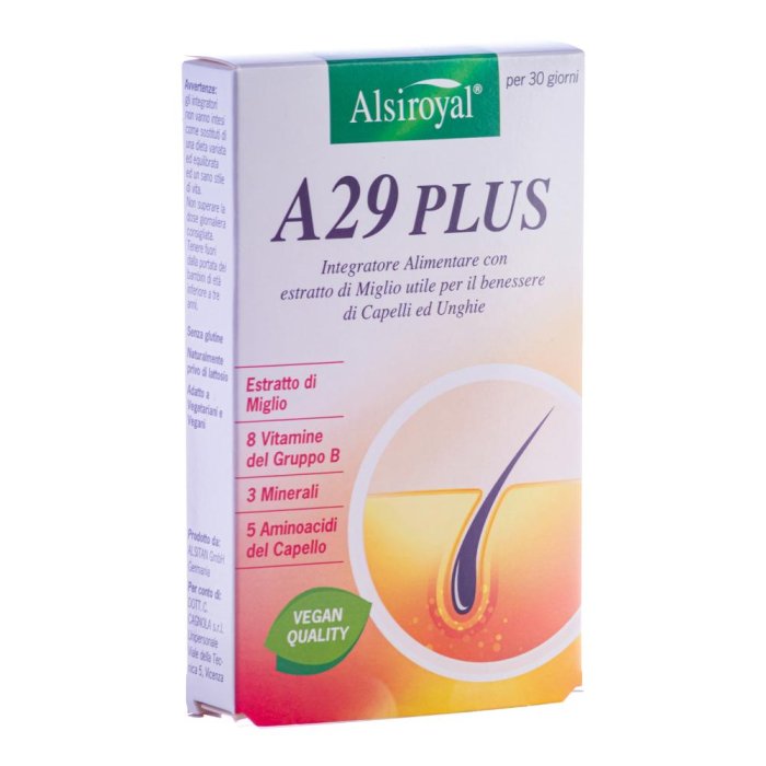 A29 Plus Integratore Alimentare Capelli e Unghie 30 capsule