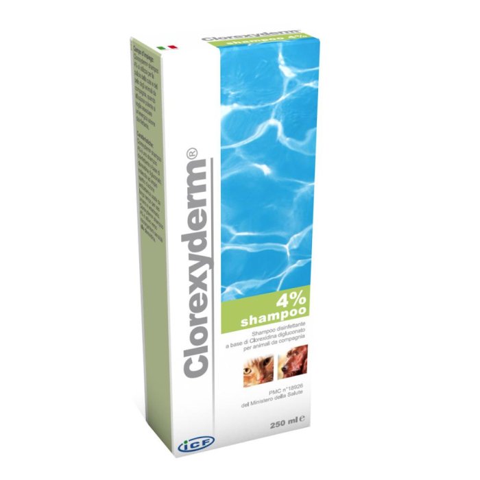 ICF Farmaceutici  Animali Domestici Clorexyderm 4% Shampoo Cani Gatti 250ml