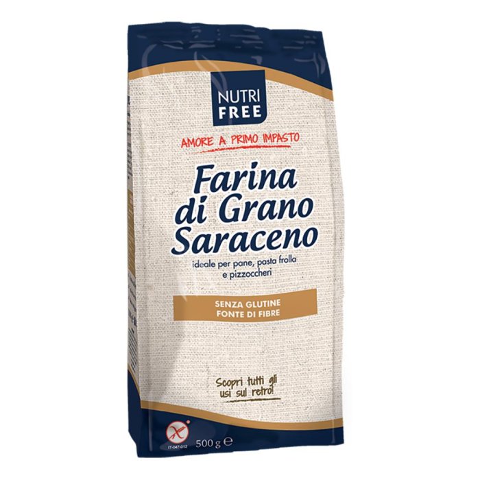 Nutrifree Farina Grano Saraceno  500 G – Senza Glutine farine e ingredienti per ricette dolci e salate, anche senza glutine