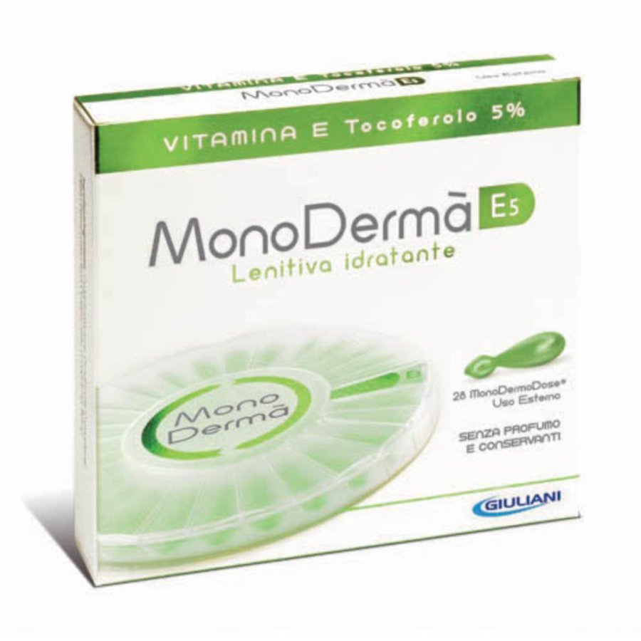 MonoDermà  Vitamine E5 Trattamento Gel Lenitivo Anti-Ossidante 28 Ampolle