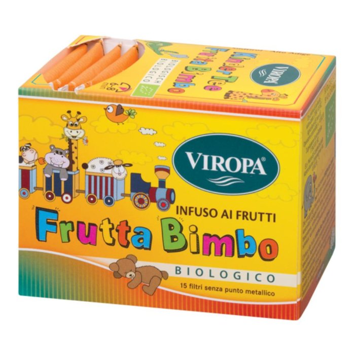 Viropa Frutta Bimbo Bio  15  Bustine – Tisana Bambini tisana e infuso erboristico per il benessere e il relax quotidiano