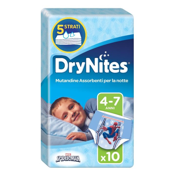 Huggies DryNites Pannolini Mutandina Notturni for Boys 17-30 Chilogrammi Taglia Media Confezione da 10 Pezzi