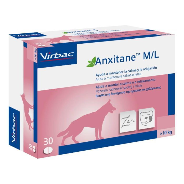 Virbac Anxitane M/l Suppl Nutr 30cpr