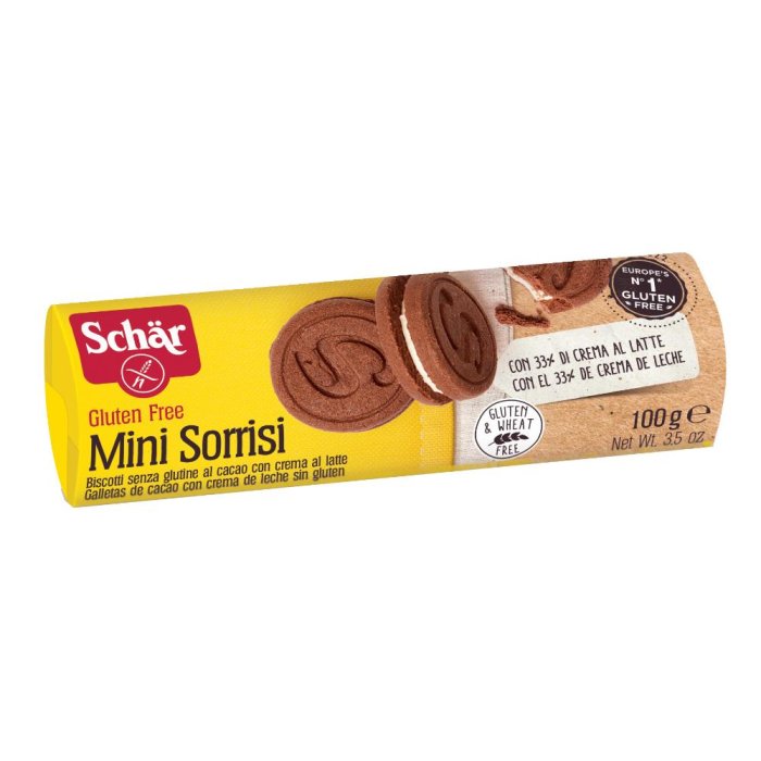 Schar Biscotti Minisorrisi Crema Al Latte Senza Glutine 100 g