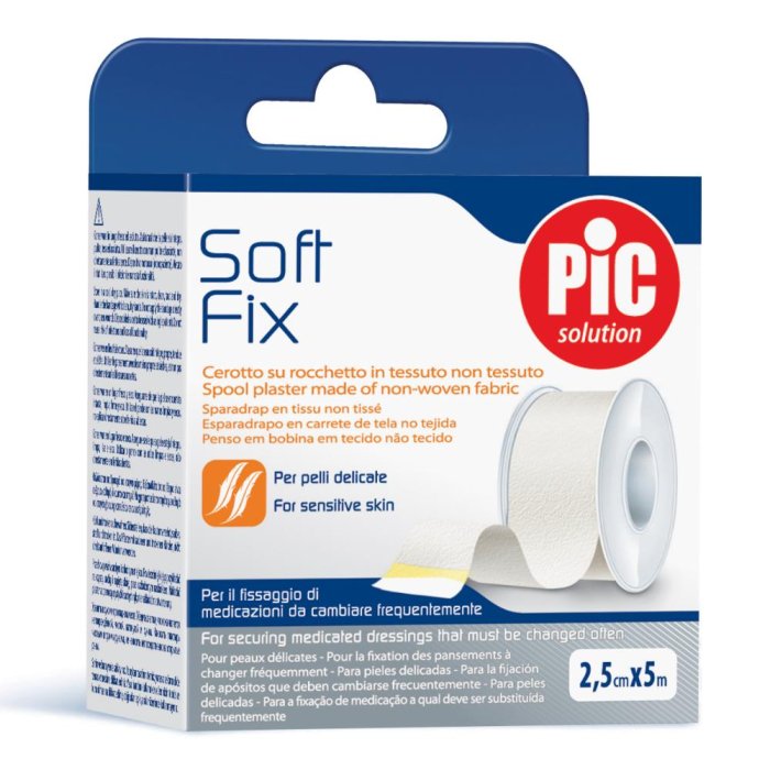 Artsana Pic Soft Fix Cerotto In Rocchetto Con Fustella 1,25 cmx 5 mt 1 Pezzo