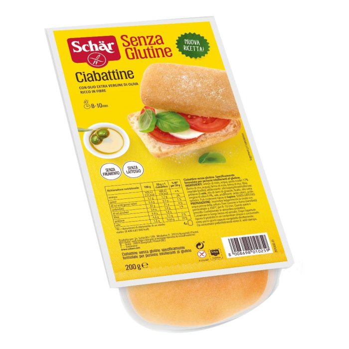 Schar Pane Ciabattine Senza Glutine 200 Grammi