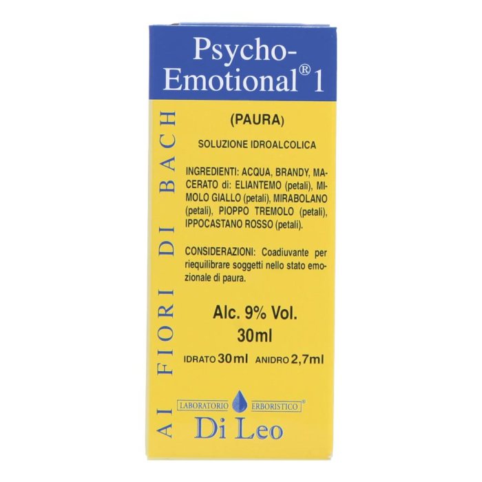 Psycho Emotional 1 Paura Gocce 30 ml – Rimedio Naturale per Gestire Paura, Ansia ed Emozioni Negative