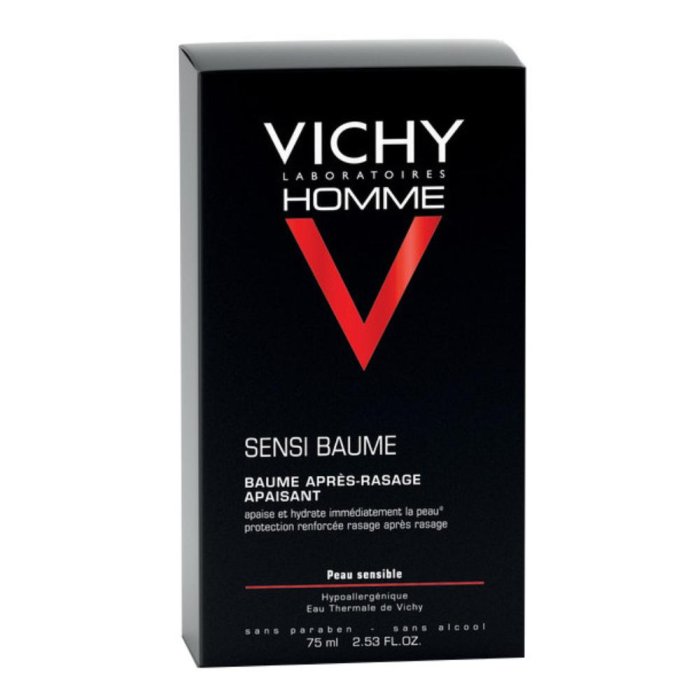 Vichy Homme Sensi Baume Balsamo Idratante Rigenerante Viso Uomo 75 ml
