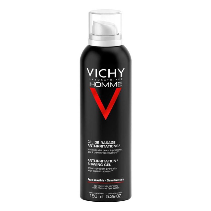Vichy  Homme Gel Mousse da Barba Anti-Irritazioni Uomo Pelli Sensibili 150 ml