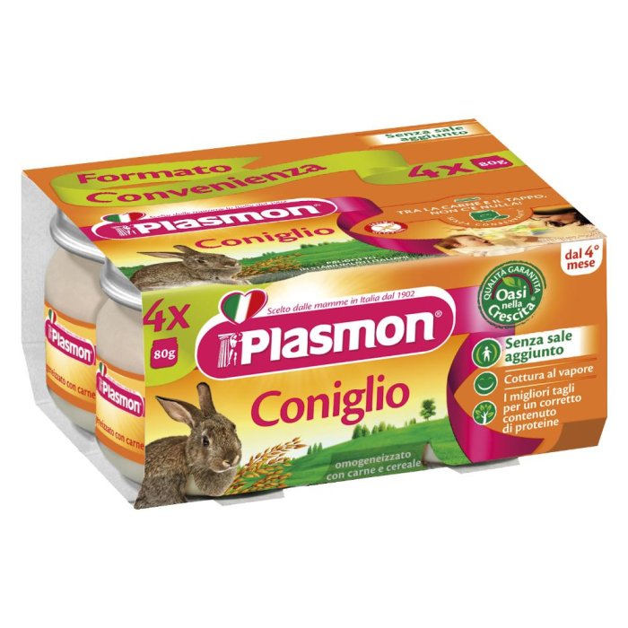 Plasmon Omogeneizzato Coniglio 4 X 80 G