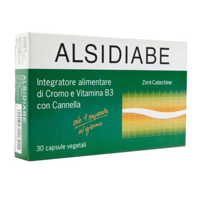 Alsidiabe Integratore Alimentare in Capsule per il Metabolismo degli Zuccheri 30 Capsule