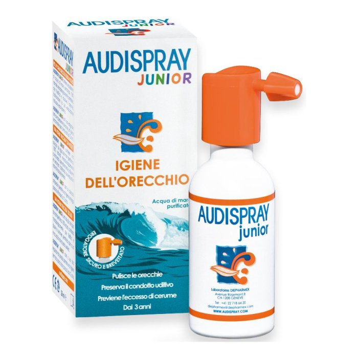 Audispray Junior Soluzione Di Acqua Di Mare Igiene Orecchio 25 ml