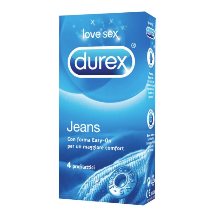 Durex Jeans Vestibilità Easy On Confezione con 4 Profilattici