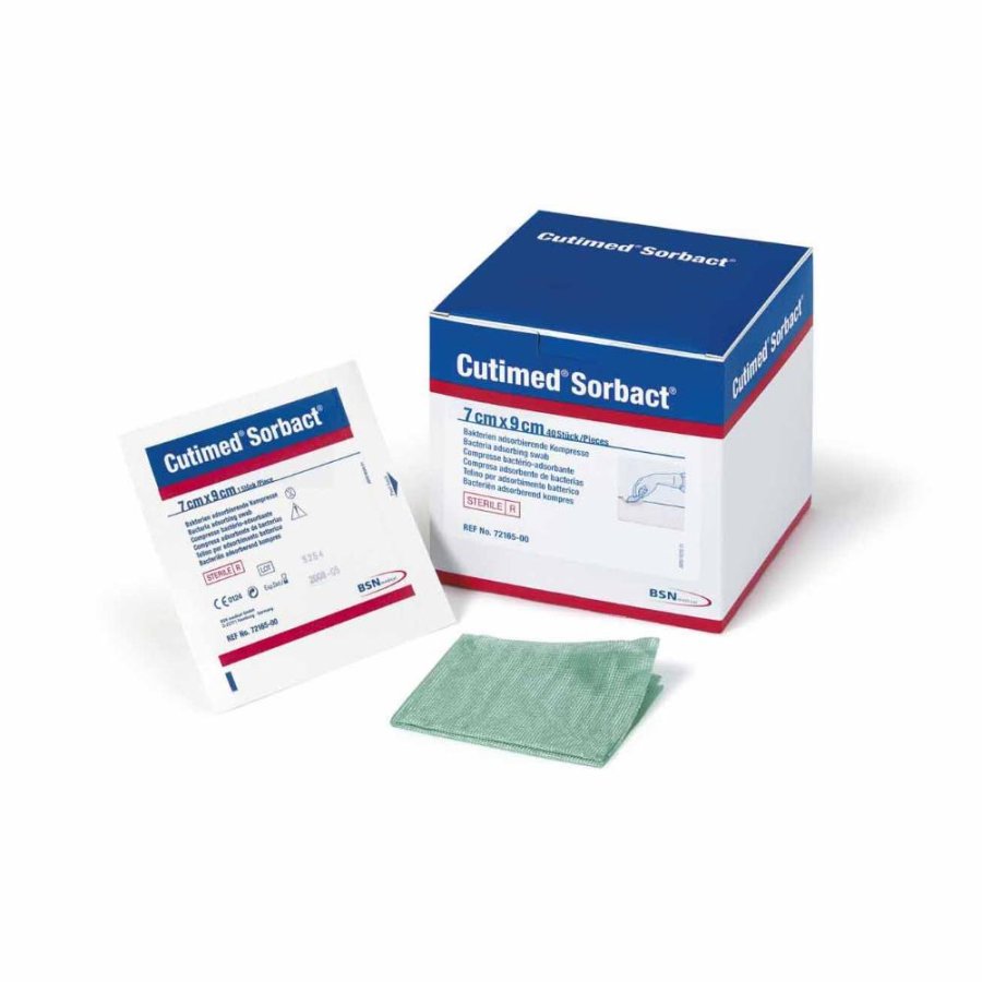 Medicazione Adsorbente Di Captazione Batterica Cutimed Sorbact 7x9cm 5 Pezzi