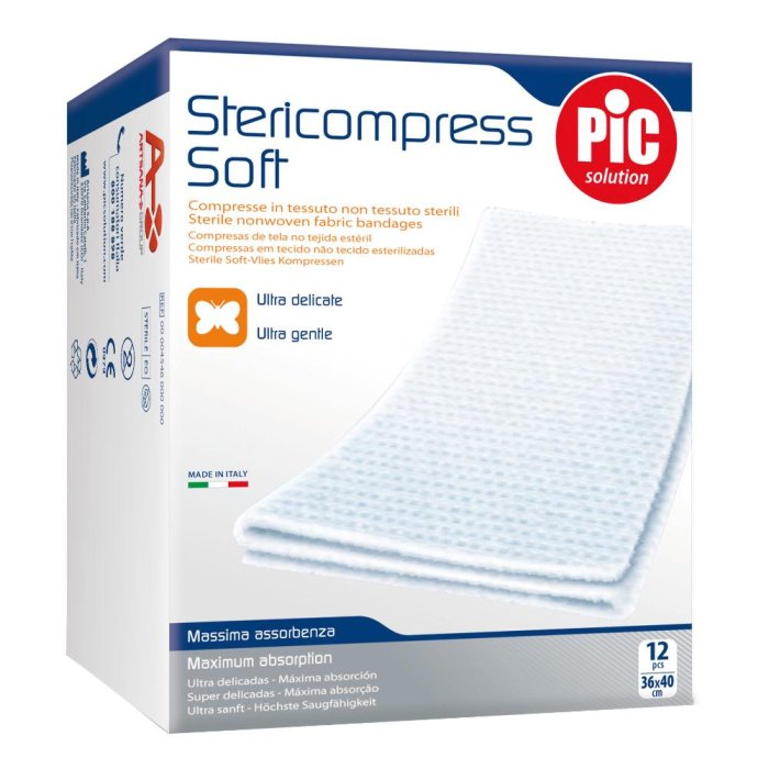 Pic Stericompress - Soft Compresse In TNT 7,5cm x 7,5cm 12 garze