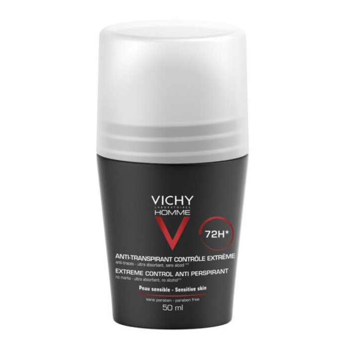 Vichy Homme Deo Deodorante Uomo Anti-Traspirante Roll-on 72h 50 ml