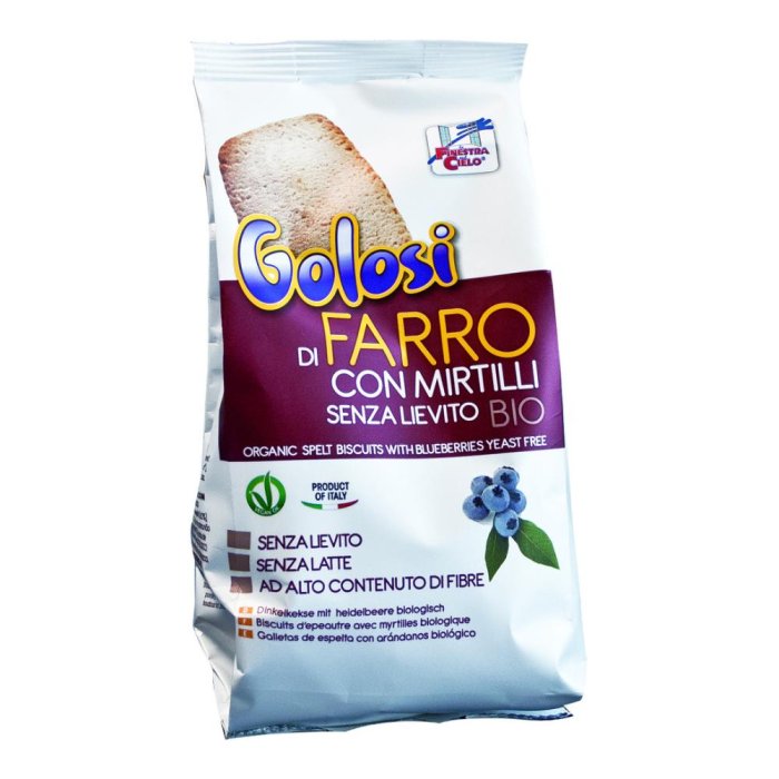 Biscotti Farro Mirtillo Bio – Snack Biologico biscotti e dolci da forno per colazione e pause golose