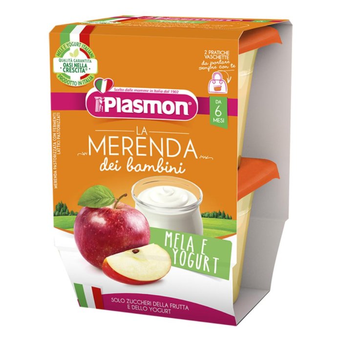 Plasmon Omogeneizzato Yogurt Mela 120 G X 2 Pezzi
