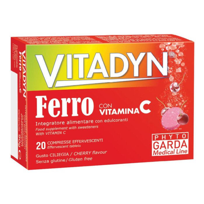 Phyto Garda  Vitamine Minerali Vitadyn Ferro 20 Compresse Effervescenti