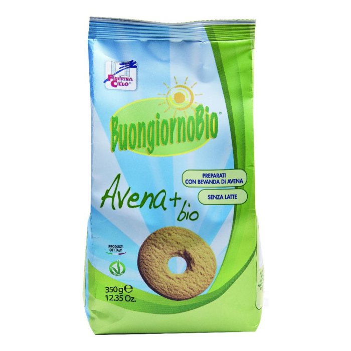 La Finestra sul Cielo Buongiorno Bio Biscotti di Avena Senza Latte 350g