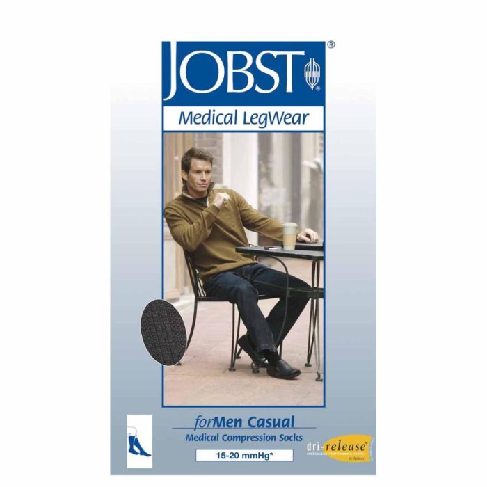 Jobst For Men Classic gambaletto nero M - calza elastica da uomo a compressione graduata