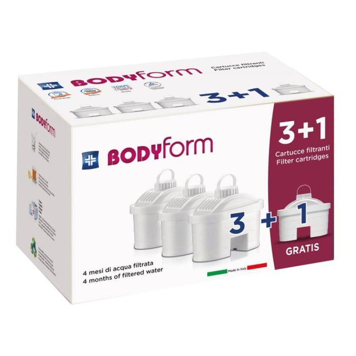 Laica Bodyform Cartucce Filtranti 4 Pezzi