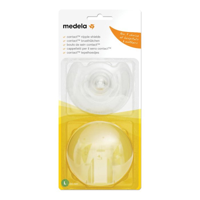 Medela Paracapezzoli Contact Misura L 24 mm Grande 2 Pezzi