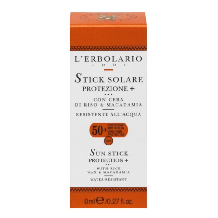 L'Erbolario Stick Protezione SPF50+ Macadamia e Cera di Riso 8 ml