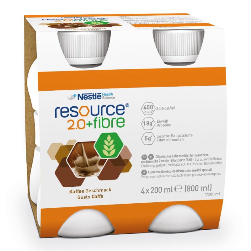 Nestle Resource 2,0 + Fibre Caffe' 200 Ml