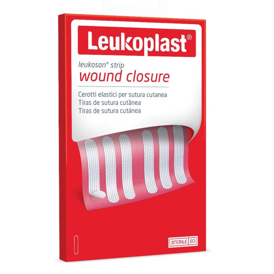 Leukoplast Leukosan - Strip Cerotti elastici per sutura 12 strisce Leukoplast Leukosan - Strip Cerotti elastici per sutura 12 strisce
