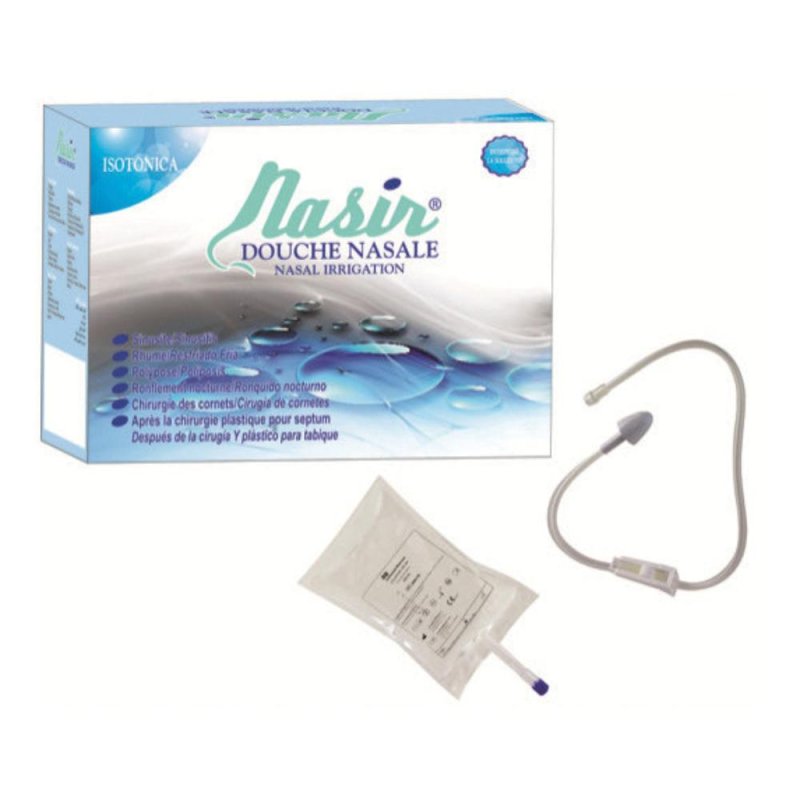 EP Medica Nasir - Doccia Nasale Soluzione Fisiologica Isotonica 10 sacche 250 ml + Deflussore