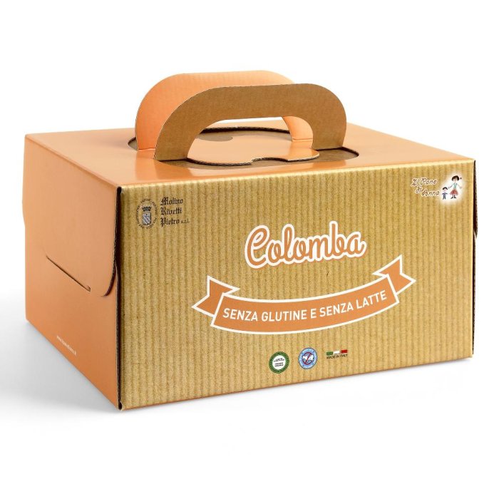 Molino Rivetti Pietro Srl Il Pane di Anna Prodotti senza Glutine Colomba Dolce Pasqua senza Latte 350 g