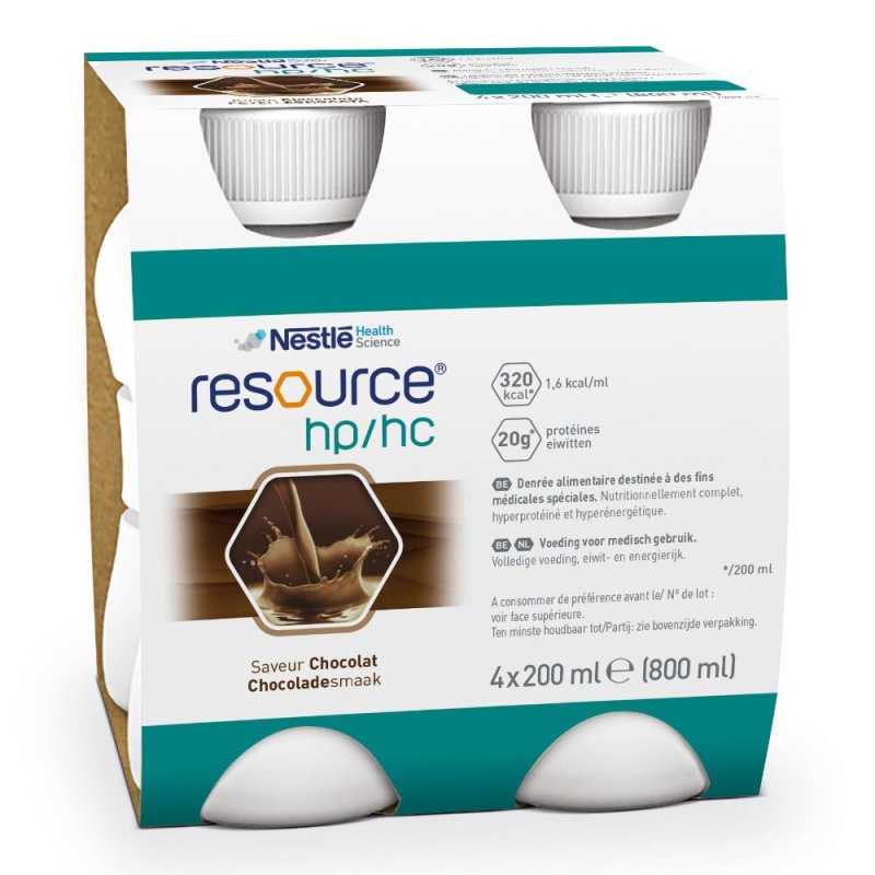 Bevanda Nutrizionale Iperproteica e Ipercalorica al Cioccolato Resource confezione 4x200 ml