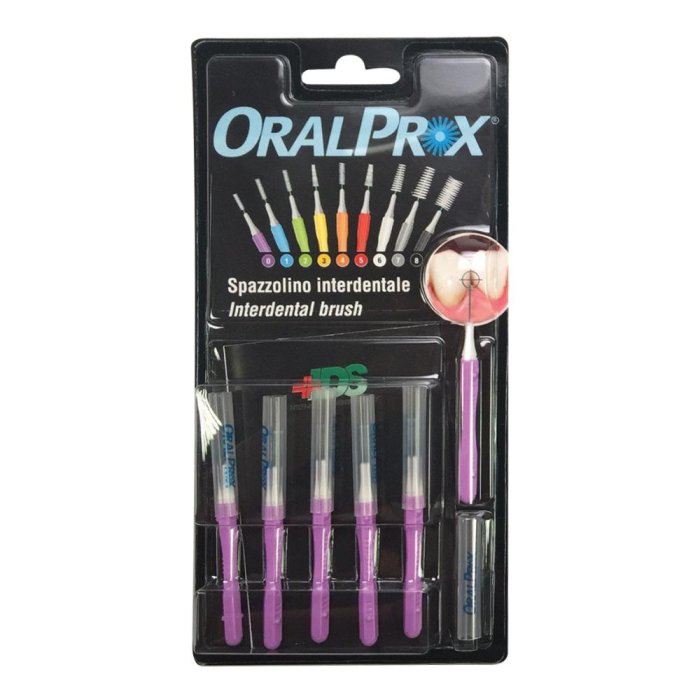 Ids Oralprox Blister Da 6 Spazzolini Interdentali Misura 0 Colore Viola