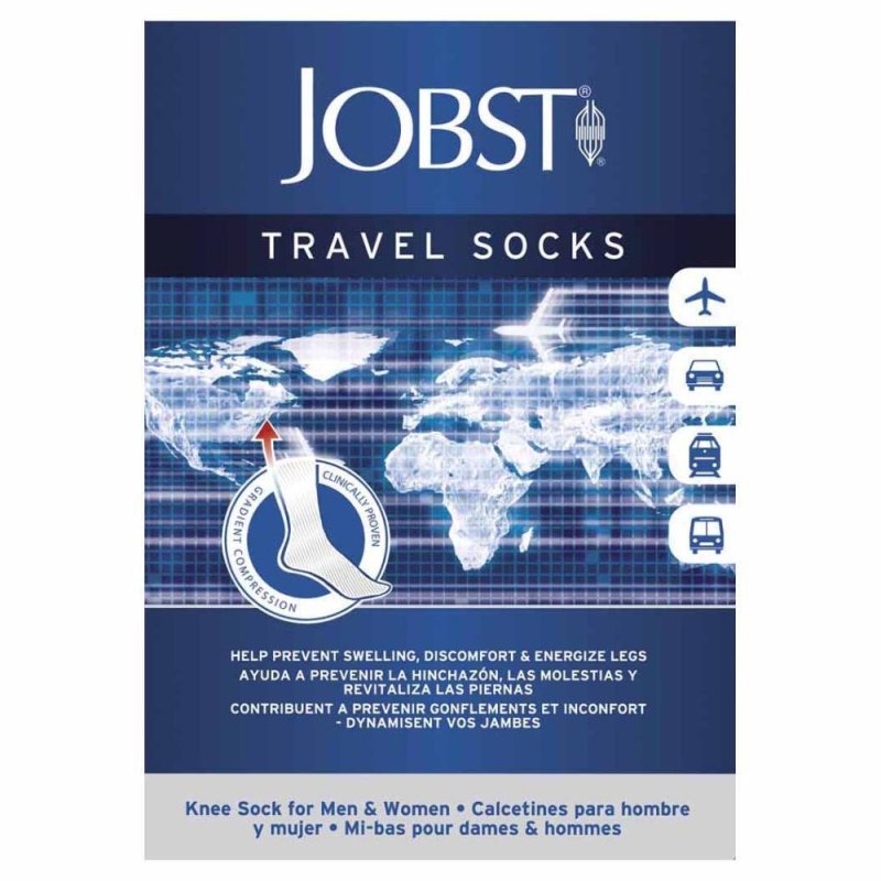 JOBST Travel Socks Calze a Compressione per Viaggio Blu Taglia M