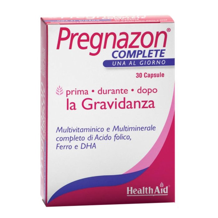 Healthaid Italia Pregnazon Complete 30 Capsule