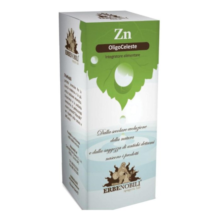 Erbenobili Oligoceleste Zinco 50 ml Integratore di Zinco Oligoelemento in Gocce per Supporto del Sistema Immunitario