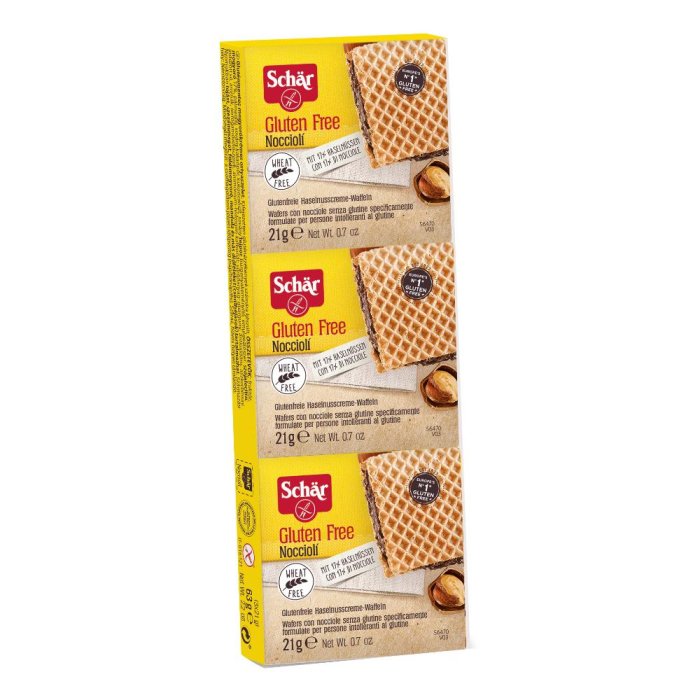 Schar Noccioli Snack Wafer Senza Glutine 3x21 Grammi