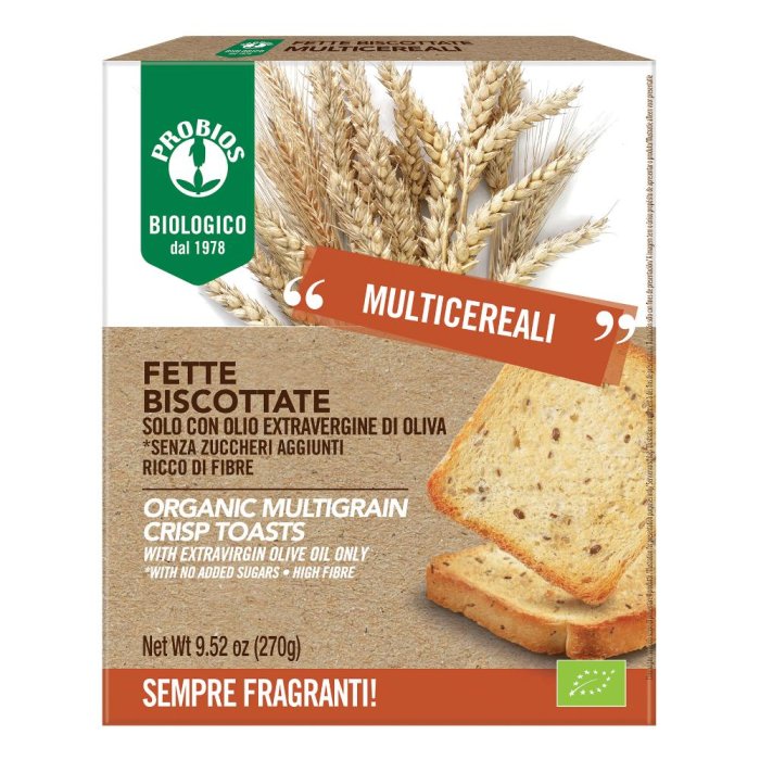 Fette biscottate ai cereali senza zuccheri 270 g - fette biscottate ai cereali senza zucchero aggiunto