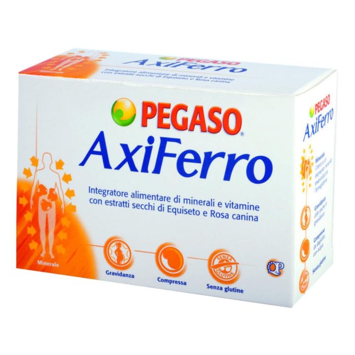 Pegaso  Vitamine Minerali AxiFerro Integratore Alimentare 100 Compresse