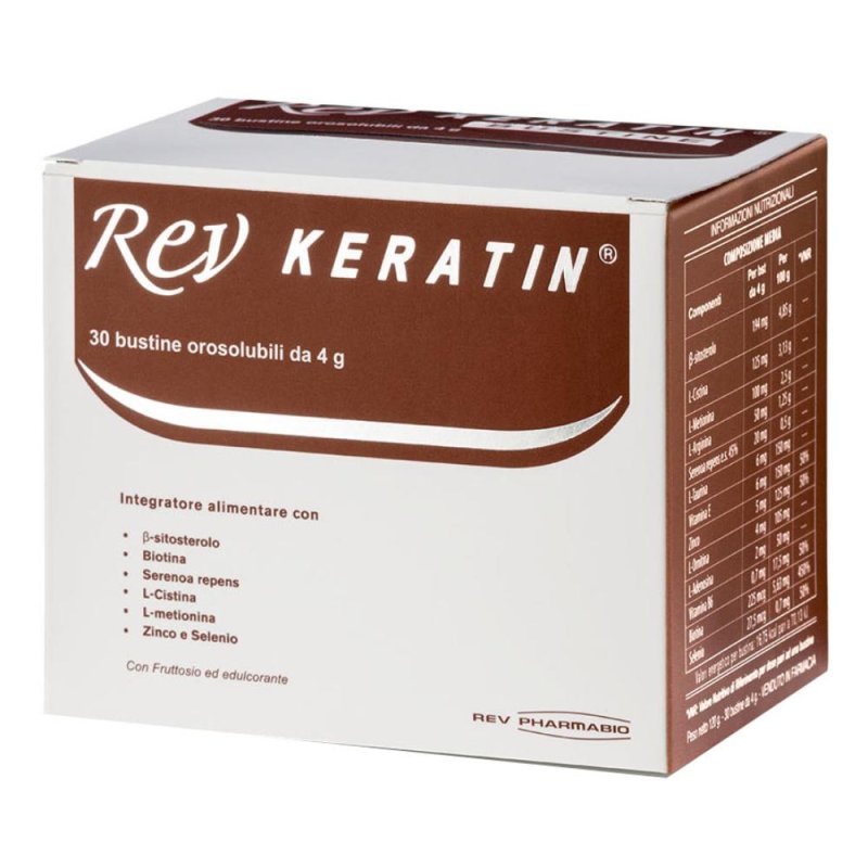 Pharmabio  Anticaduta Capelli Rev Keratin Integratore Alimentare 30 Buste
