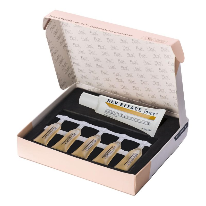Rev Efface Kit Trattamento Depigmentante Crema Giorno 30 ml + 5 Fiale Notte
