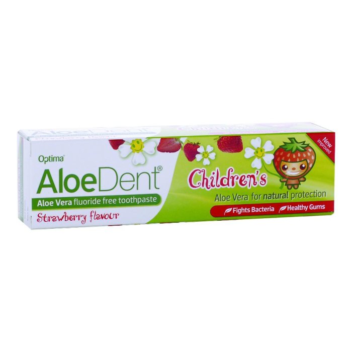Optima Naturals AloeDent - Dentifricio Junior per Bambini Gusto Fragola 50 ml