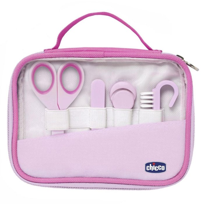 Chicco Set Unghie Happy Hands Forbicine Limette Tagliaunghie Colore Rosa 1 Kit